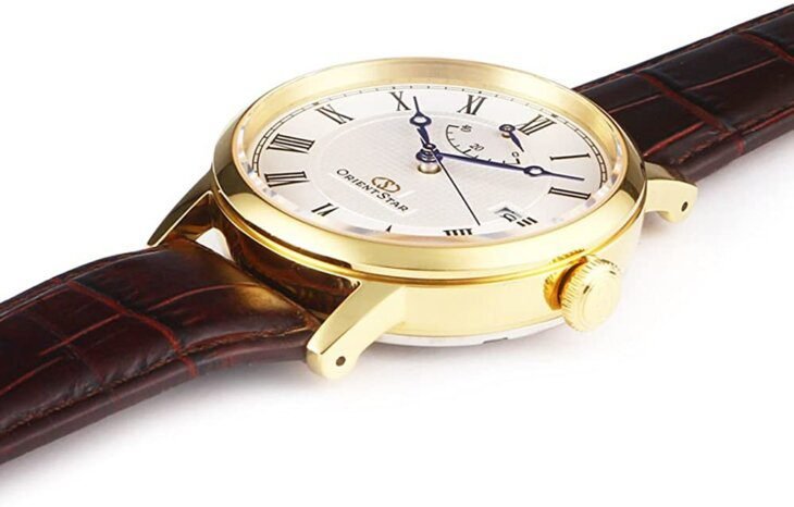ORIENT STAR: Mechanical Classic Watch, Leather Strap - 38.7 mm (EL09002W) - Image 4