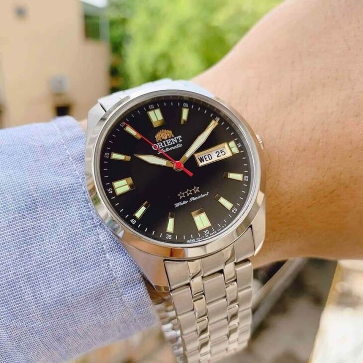 ORIENT: Mechanical Classic Tristar Watch, Metal Strap - 39mm (SAB0C002B) - Image 3