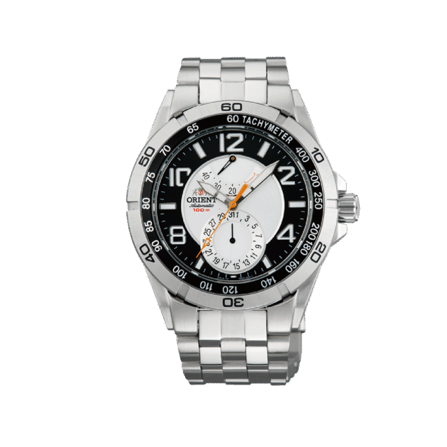 ORIENT: Planet Automatic Watch White Dial Date Power Reserve Indicator FM00001S