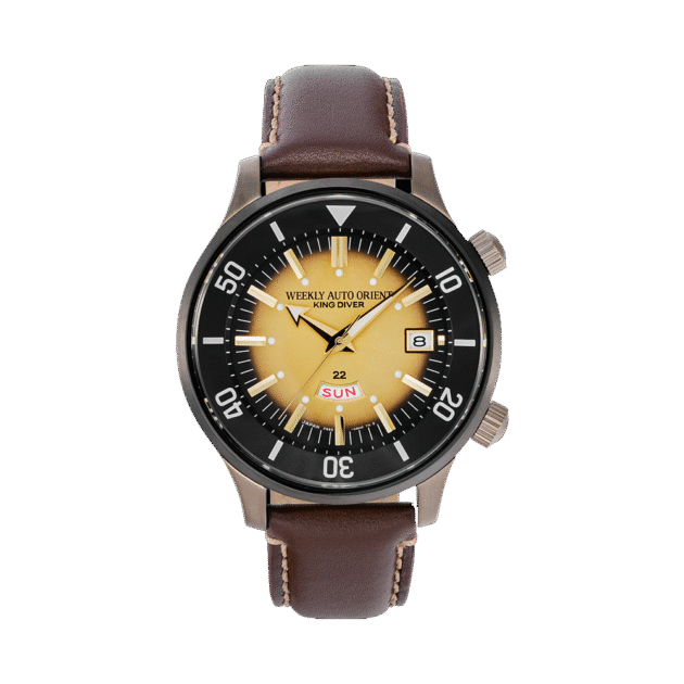 ORIENT: Mechanical Revival Watch, Leather Strap - 43.8mm (RA-AA0D04G) Limited