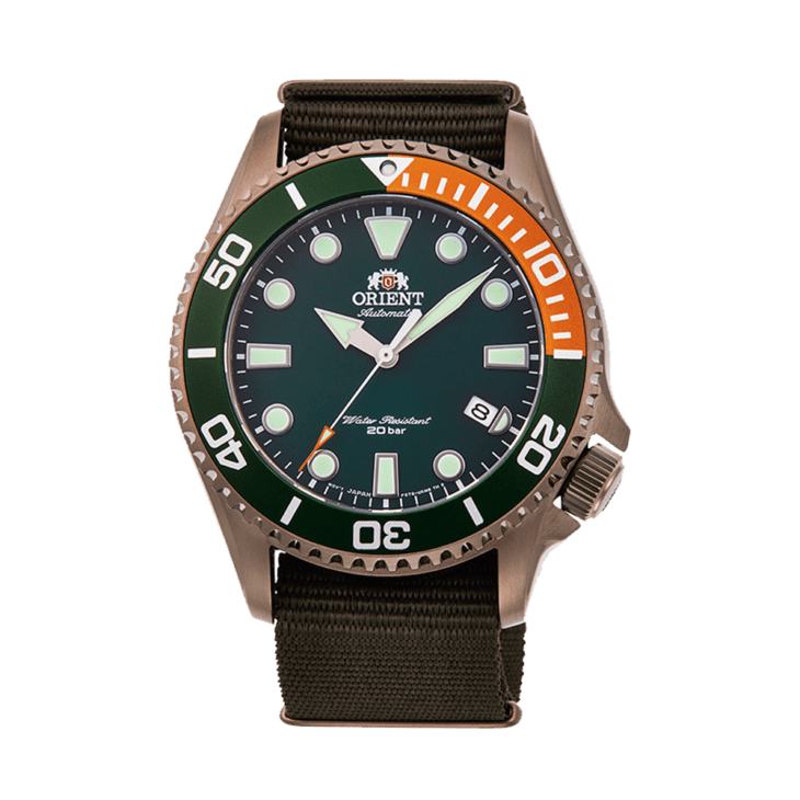 ORIENT: Mechanical Sports Watch, Nylon Strap - 43.4mm (RA-AC0K04E)