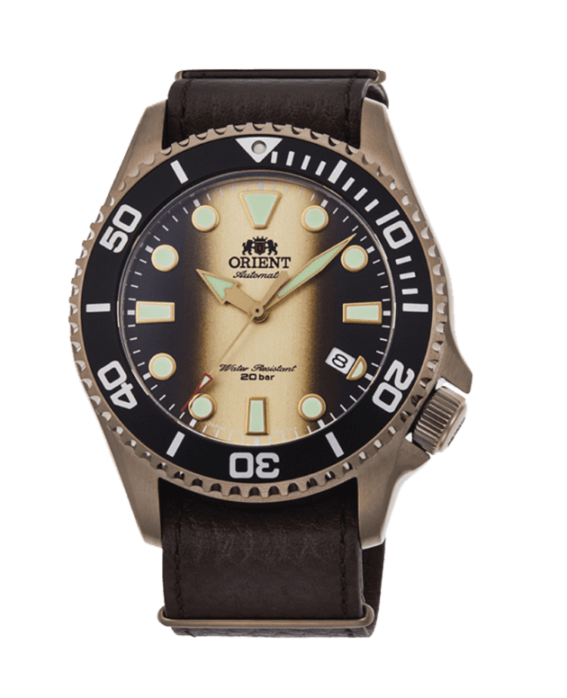 ORIENT: Mechanical Sports Watch, Leather Strap - 43.4mm (RA-AC0K05G) Limited