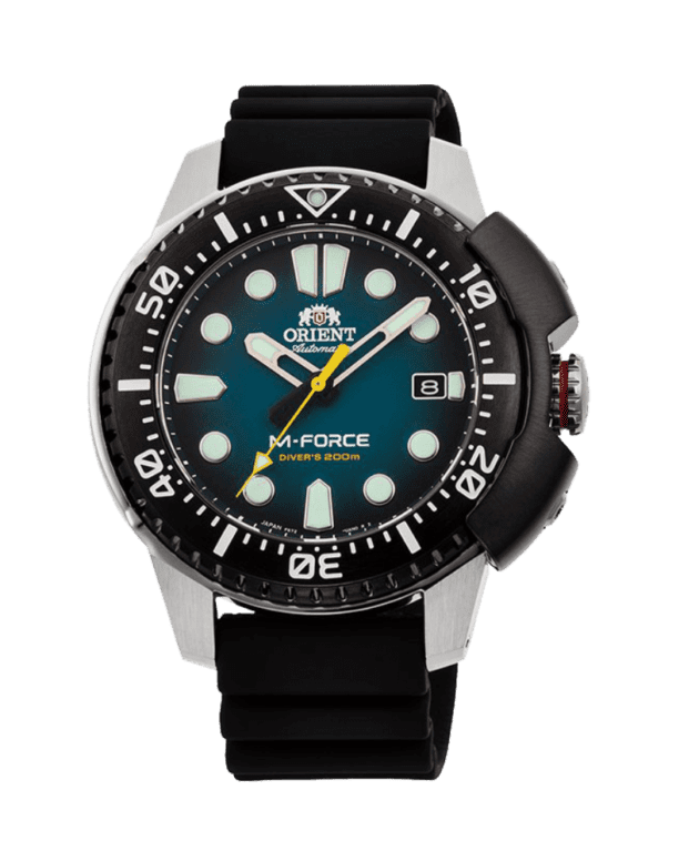 ORIENT: Mechanical Sports Watch, Silicon Strap - 45.0mm (RA-AC0L04L)