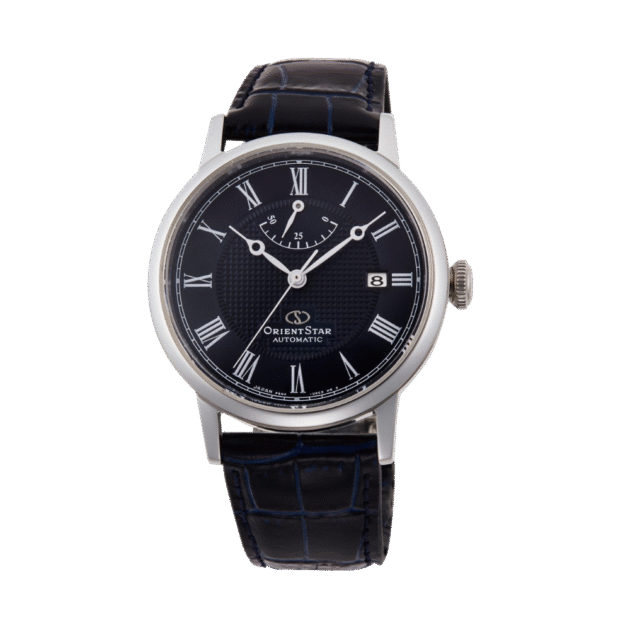 ORIENT STAR: Mechanical Classic Watch, Leather Strap - 38.7mm (RE-AU0003L)