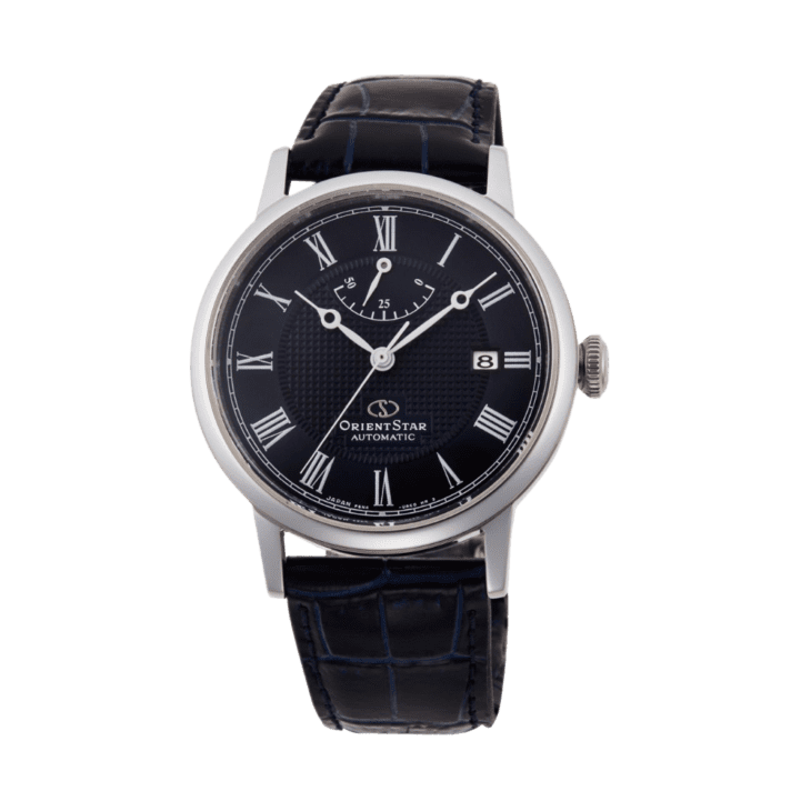 ORIENT STAR: Mechanical Classic Watch, Leather Strap - 38.7mm (RE-AU0003L)