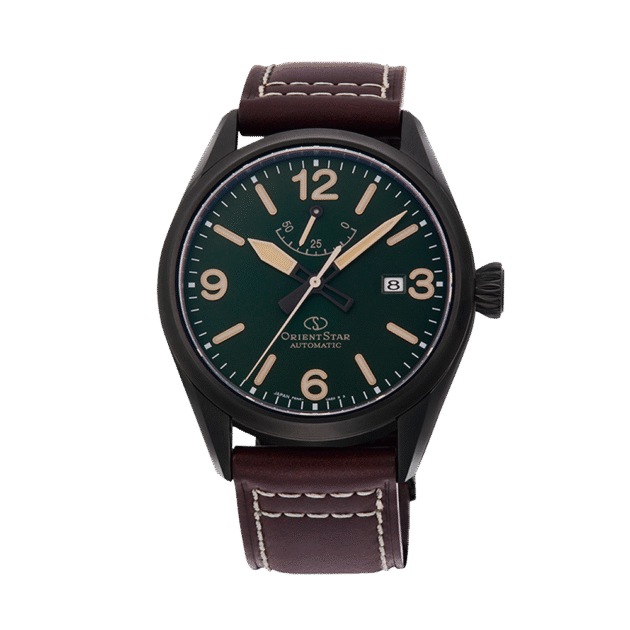 ORIENT STAR: Mechanical Sports Watch, Leather Strap - 41.0mm (RE-AU0201E)