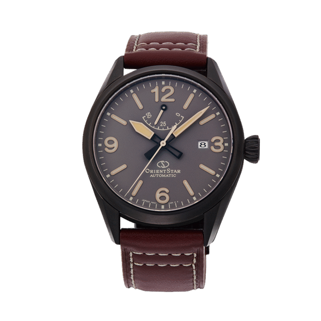 ORIENT STAR: Mechanical Sports Watch, Leather Strap - 41.0mm (RE-AU0202N)
