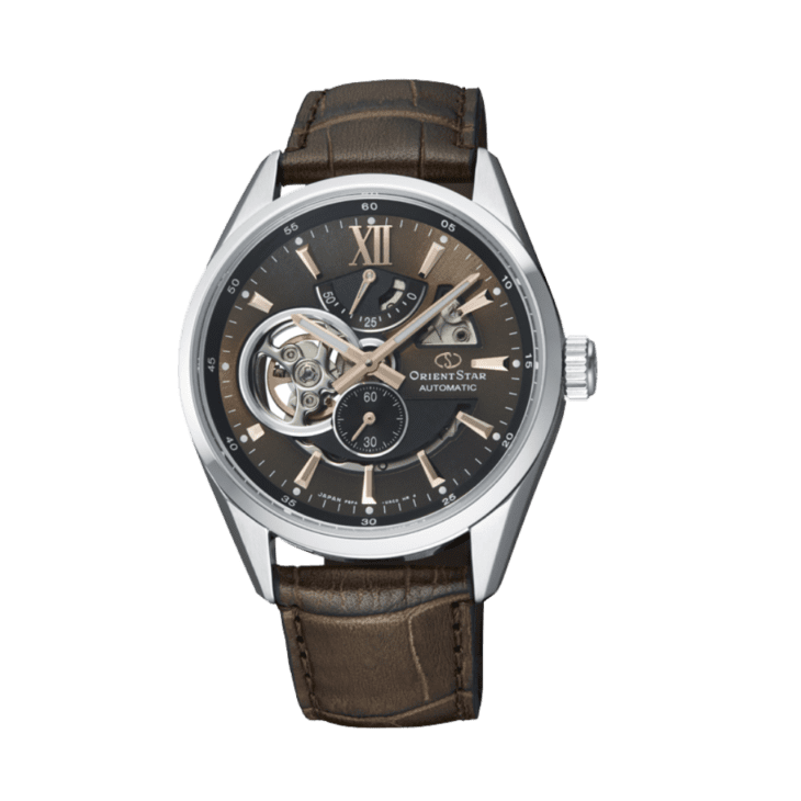 ORIENT STAR: Mechanical Contemporary Watch, Leather Strap - 41.0mm (RE-AV0006Y)