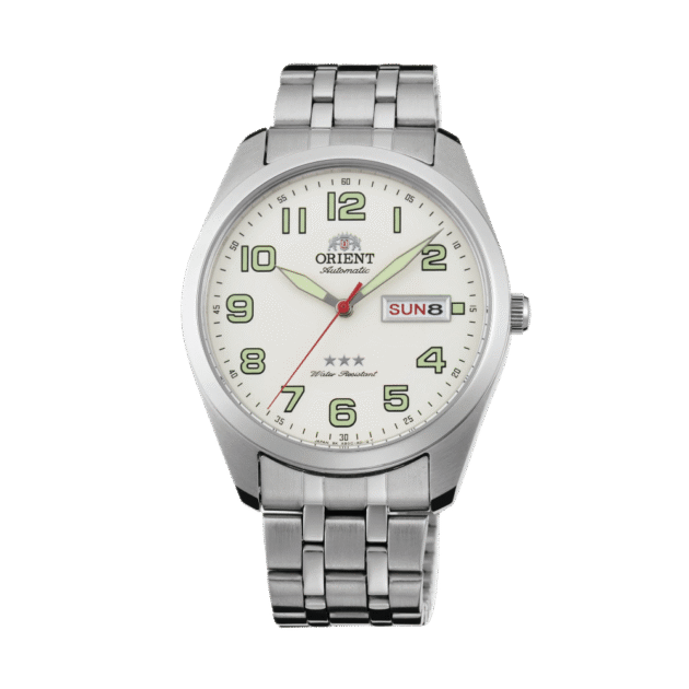 ORIENT: Mechanical Classic Tristar Watch, Metal Strap - 39mm (SAB0C007W)
