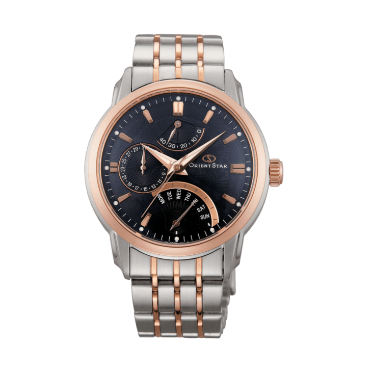 ORIENT STAR: Mechanical Contemporary Watch, Metal Strap - 39.5 mm (DE00004D)