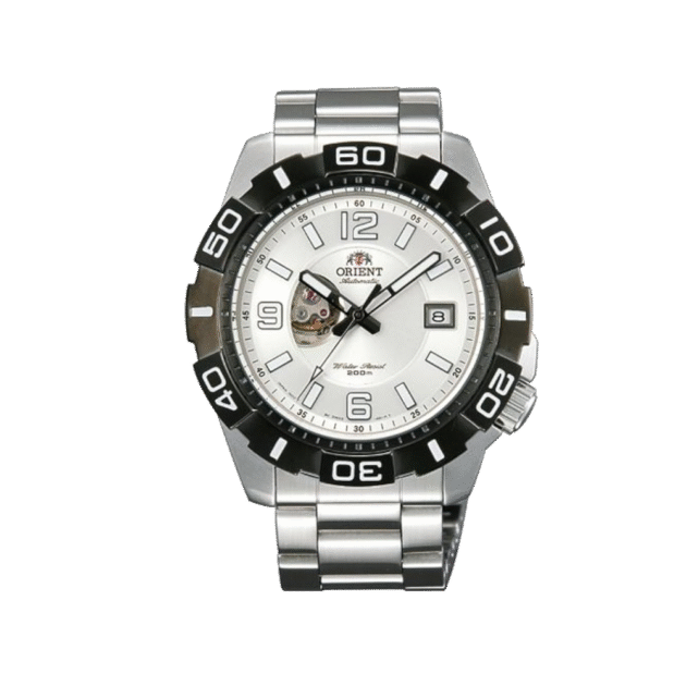 ORIENT: Diver Automatic Watch Open Heart Date White Dial DW03002W Made in Japan