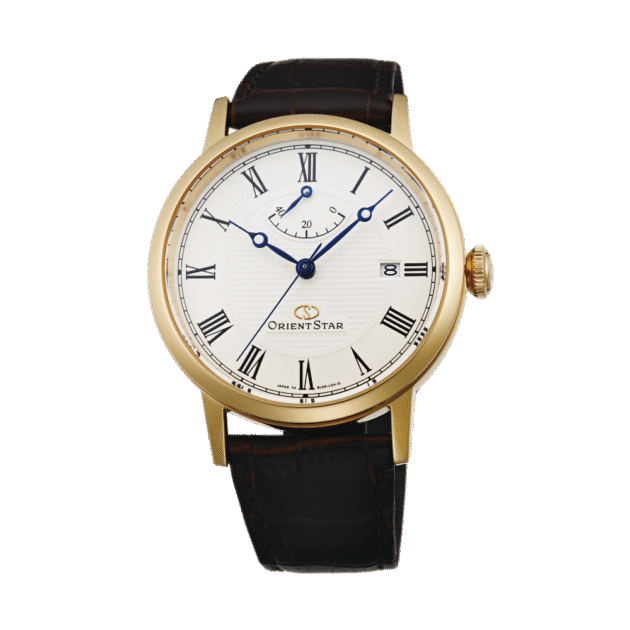 ORIENT STAR: Mechanical Classic Watch, Leather Strap - 38.7 mm (EL09002W)
