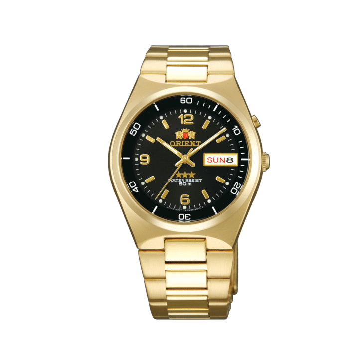 ORIENT: Classic Tristar Automatic Watch Day Date EM6H00JB Black Dial Made in Japan