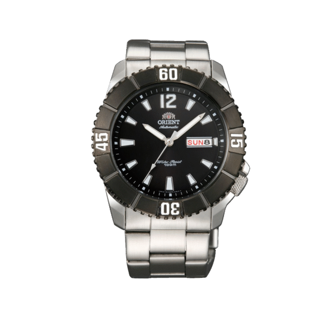 ORIENT: Hammerhead Sport Automatic Watch Day-Date Black Dial EM7D002B Made in Japan