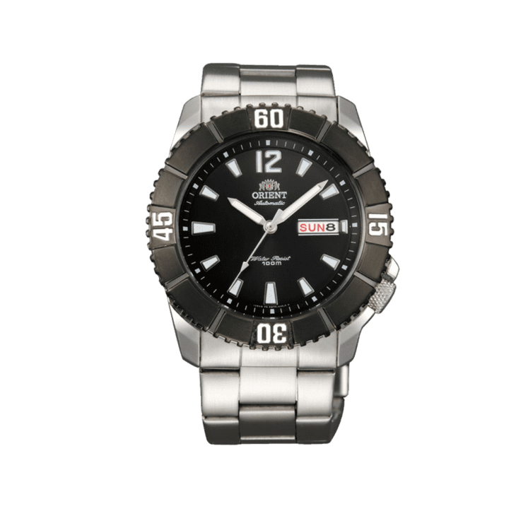ORIENT: Hammerhead Sport Automatic Watch Day-Date Black Dial EM7D002B Made in Japan