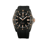 ORIENT: Prime Mechanical Sports Watch, Black Dial ER1V002B Silicon Strap Made in Japan