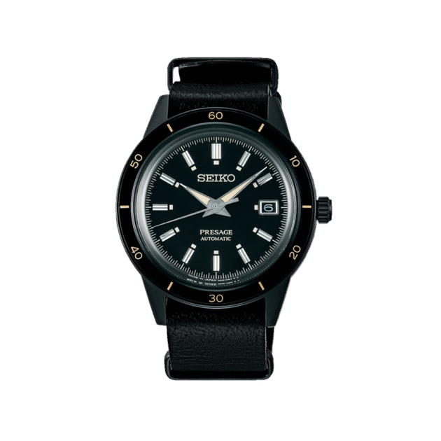 SEIKO: Presage Style 60s ‘Stealth’ Men's Automatic Watch Black Dial (SRPH95J1) Made in Japan