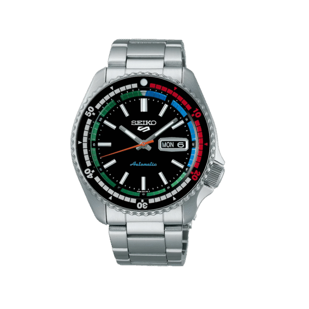 SEIKO: Seiko5 Mechanical Sports Watch, Metal Strap - Black Dial - 42.5mm (SRPK13K1) Made in Japan.