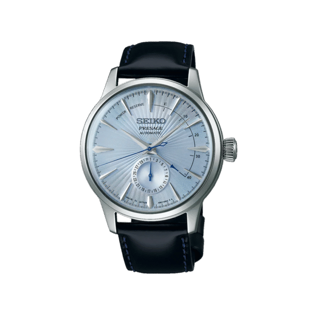 SEIKO: PRESAGE Men's Automatic Watch date Blue Dial Power Reserve Indicator (SSA343J1) Made in Japan