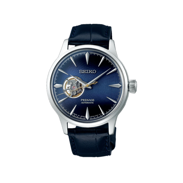 SEIKO: PRESAGE Men's Automatic Watch Open Heart Blue Dial (SSA405J1) Made in Japan