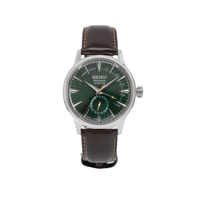 SEIKO: PRESAGE Men's Automatic Watch date Green Dial Power Reserve Indicator (SSA459J1) Made in Japan