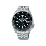 SEIKO: Seiko5 GMT Mechanical Sports Watch, Metal Strap - Black Dial - 43mm (SSK001K1) Made in Japan.