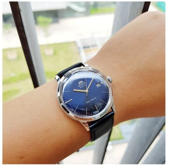 ORIENT: Mechanical Classic Watch, Leather Strap - 40.5mm (AC0000DD) - Image 4