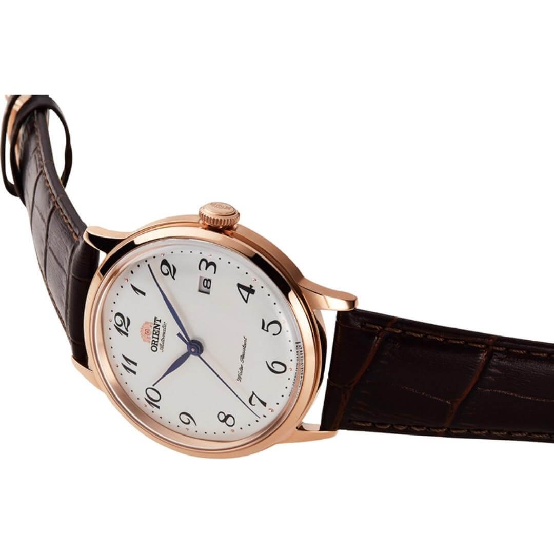 ORIENT: Mechanical Classic Watch, Leather Strap - 40.5mm (RA-AC0001S) - Image 4