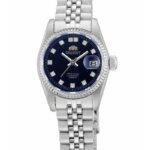 ORIENT: Ladies Oyster President Diamond Accent Blue Dial Made in Japan (NR16003D)