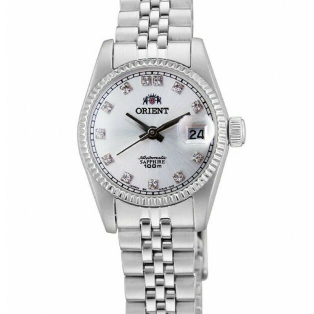 ORIENT: Ladies Oyster President Diamond Accent White Dial Made in Japan (NR16003W)