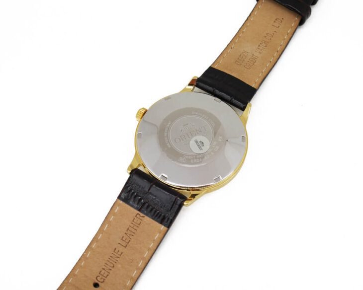 ORIENT: Mechanical Classic Watch, Leather Strap - 40.5mm (AC00003W) - Image 5