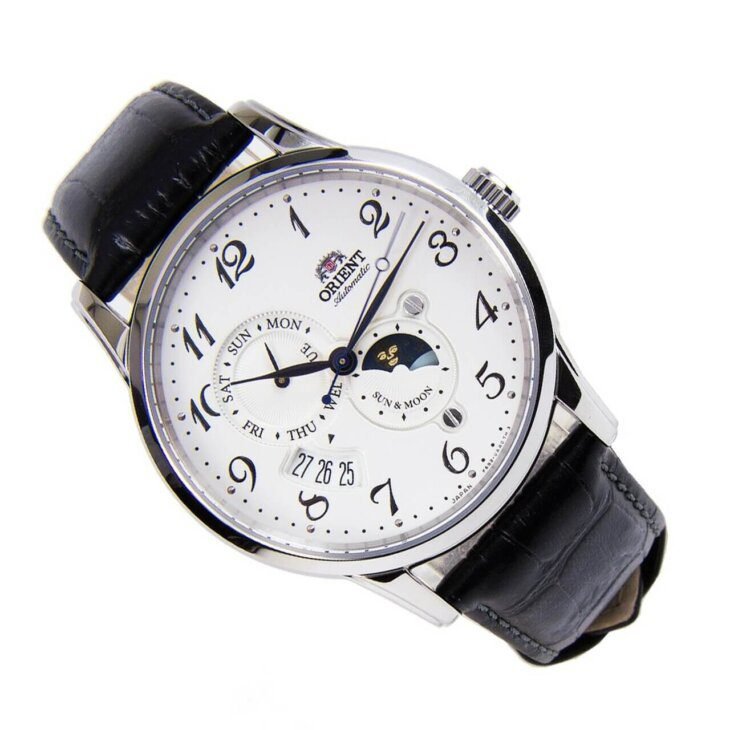 ORIENT: Mechanical Classic Watch, Leather Strap - 42.5mm (RA-AK0003S) - Image 5