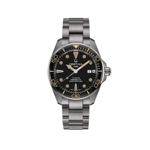 Certina DS Action Titanium Diver Powermatic 80 Black Dial C032.607.44.051.00 Swiss Made