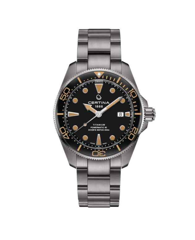 Certina DS Action Titanium Diver Powermatic 80 Black Dial C032.607.44.051.00 Swiss Made