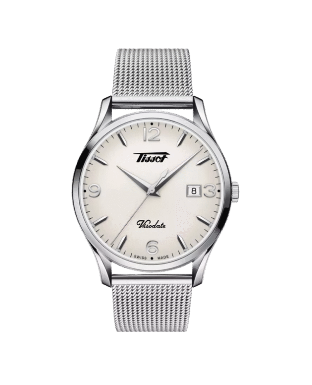 TISSOT HERITAGE VISODATE Quartz Silver opalin Dial Swiss Made T118.410.11.277.00