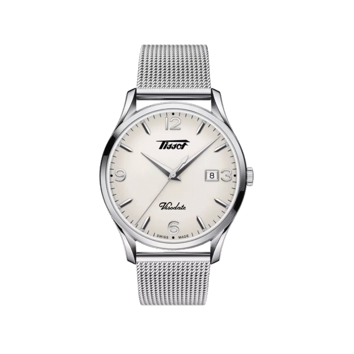 TISSOT HERITAGE VISODATE Quartz Silver opalin Dial Swiss Made T118.410.11.277.00